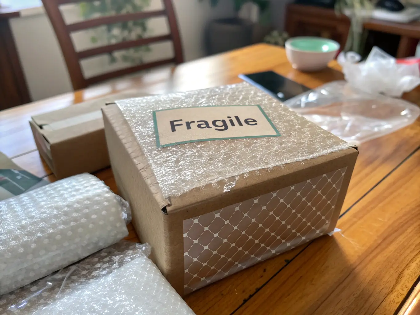 An image of a beautifully packaged wholesale order ready for shipment, showcasing the care and attention to detail in the packaging and presentation.