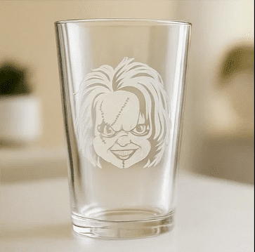 Chuckie Childs Play Halloween Pint Glass Made in USA Hi Ball Cup