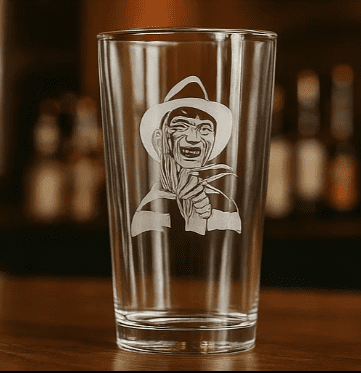 Freddy Kruger Halloween Pint Glass Made in USA Hi Ball Cup