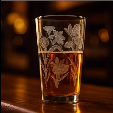 Hibiscus Plants Nature Pint Glass Hi Ball Cup