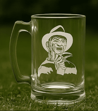 Freddy Kruger Halloween Heavy Duty Beer Stein Glass Cup