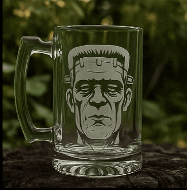 Frankenstein Halloween Heavy Duty Beer Stein Glass Cup