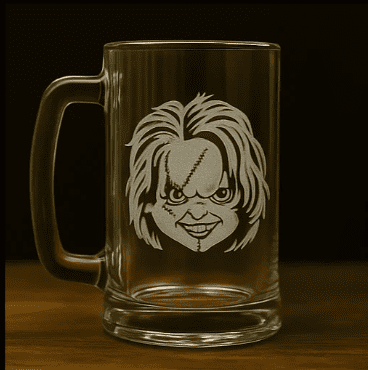 Chuckie Childs Play Heavy Duty Beer Stein Glass Cup