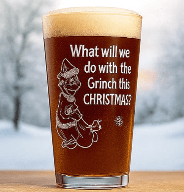The Grinch is Back Pint Glass Hi Ball Cup