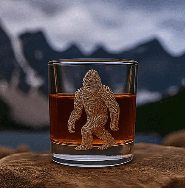 Big Foot in Oregon Whiskey Rocks Glass Cup