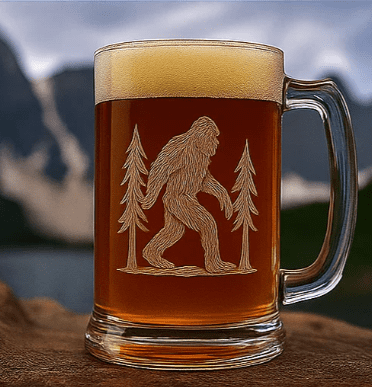 Big Foot in the Wild Heavy Duty Beer Stein Glass Cup